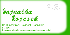 hajnalka rojcsek business card